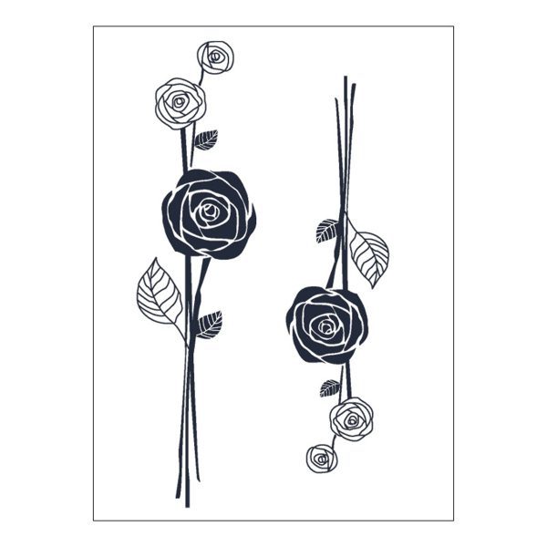 Black Rose Temporary Tattoo Set - 5 Pcs Sale