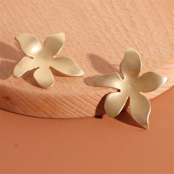 18K Gold-Plated Tropical Flower Stud Earrings Supply