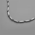 Silver-Plated Geometric Chain Necklace For Sale