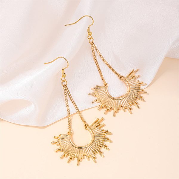 18K Gold-Plated Sunburst Drop Earrings Online now