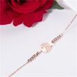 18K Rose Gold-Plated Frosted Fish & Bead Anklet Cheap