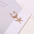 18K Gold-Plated Starfish Charm Ear Cuff on Sale