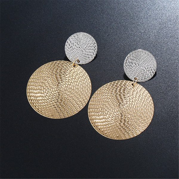 18K Gold-Plated & Silver-Plated Woven Disk Drop Earrings Online now