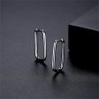 Silver-Plated Smooth Face U-Shape Huggie Earrings Online