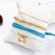 Blue & 18K Gold-Plated Wave Charm Bracelet Set Fashion