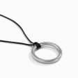 Black Yarn & Silver-Plated Circle Pendant Necklace Online