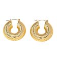 18K Gold-Plated Shell Huggie Earrings on Sale