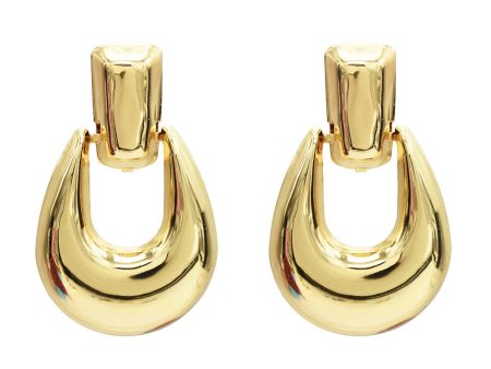 18K Gold-Plated Door Catch Drop Earrings Sale