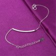 Silver-Plated Curved Bar Anklet Sale