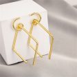 18K Gold-Plated Open-Rhombus Drop Earrings Online Hot Sale