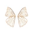 18K Gold-Plated Openwork Butterfly Wing Stud Earrings Online Hot Sale