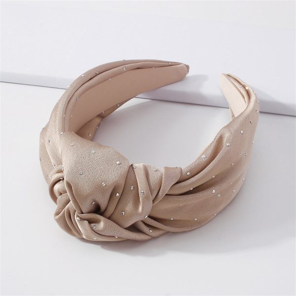 Coffee & Cubic Zirconia Knot Headband For Discount