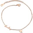 18K Rose Gold-Plated  Lucky  Star Anklet Cheap