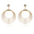 18K Gold-Plated Layer Wave Drop Earrings on Sale