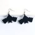 Black Acrylic & Silver-Plated Bat Drop Earrings Hot on Sale