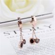 Cubic Zirconia & 18K Rose Gold-Plated Double Ring Drop Earrings Hot on Sale