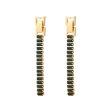 Black Crystal & 18K Gold-Plated Belt Drop Earrings For Cheap