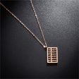 18K Rose Gold-Plated Abacus Pendant Necklace Cheap