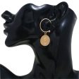 18K Rose Gold-Plated Queen Coin Drop Earrings Fashion