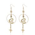 18K Gold-Plated Snake Star Drop Earrings Online Sale