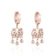 18K Rose Gold-Plated Lock Of Longevity Drop Earrings For Discount