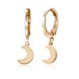 18K Gold-Plated Moon Huggie Earrings Supply