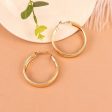 18K Gold-Plated Wide Hoop Earrings on Sale