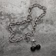 Black Enamel & Silver-Plated Cherry Pendant Toggle Necklace Sale