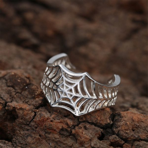 Silver-Plated Web Adjustable Ring Hot on Sale