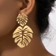 18K Gold-Plated Plantain Leaf Drop Earrings Online Sale