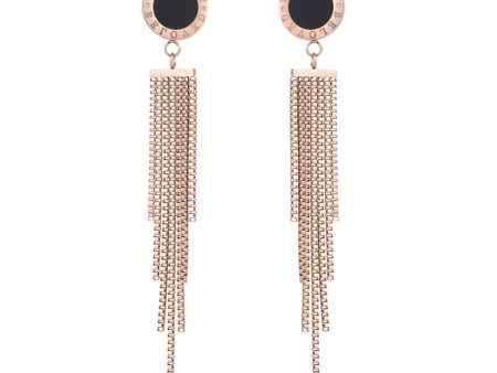 18K Rose Gold-Plated  Beloved  Tassel Drop Earring Sale