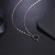 Black Shell & 18K Rose Gold-Plated Round Pendant Necklace Online Hot Sale