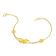 18K Gold-Plated Butterfly & Flower Adjustable Bracelet Discount