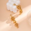 18K Gold-Plated Bead Cluster Drop Earrings Fashion