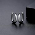 Silver-Plated U-Shape Huggie Earring Fashion