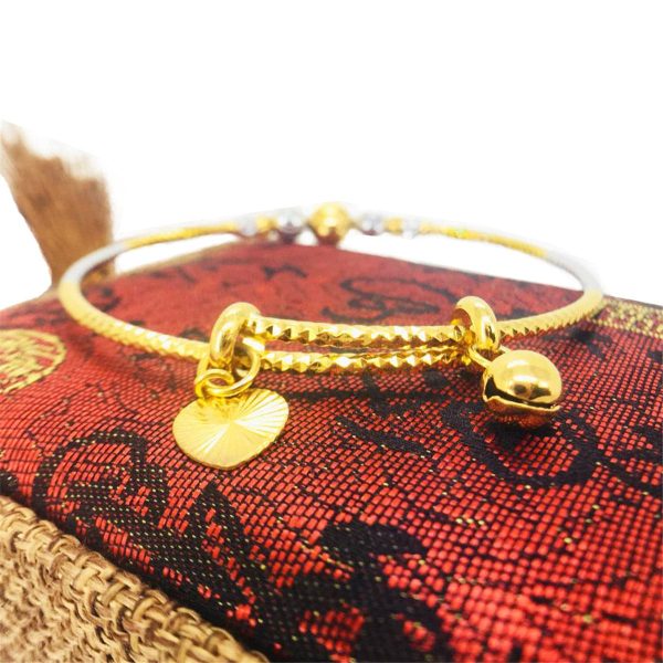 Two-Tone Adjustable Charm Bangle Sale