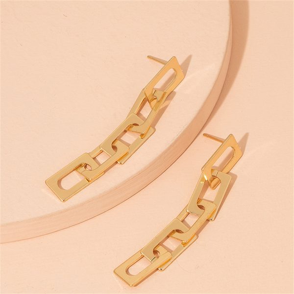 18K Gold-Plated Chain Drop Earrings Sale