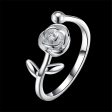 Sterling Silver Flower Adjustable Eternity Ring Online Hot Sale