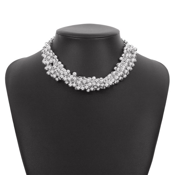 Silver-Plated Beaded Chain Necklace Discount