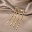 18K Gold-Plated Twine Bar Drop Earrings Discount