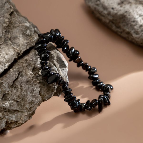 Black Resin Stretch Bracelet Online Hot Sale