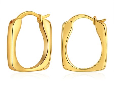 18K Gold-Plated Square Hoop Earrings Sale