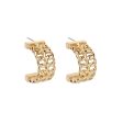 18K Gold-Plated Weaving Huggie Earrings Online Sale