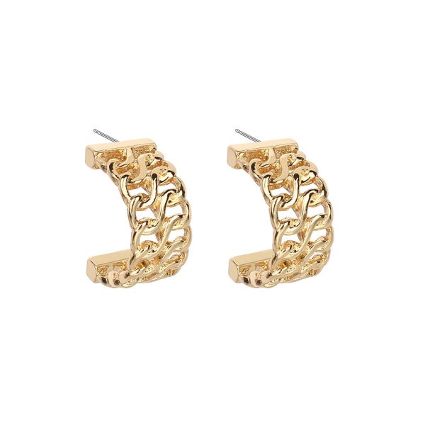 18K Gold-Plated Weaving Huggie Earrings Online Sale