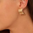 18K Gold-Plated Layered Huggie Earrings Hot on Sale