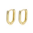 18K Gold-Plated U-Shape Huggie Earrings For Sale