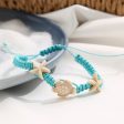 Blue & Beige Turtle Starfish Adjustable Anklet Online Hot Sale