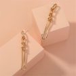 18K Gold-Plated Studded Drop Earrings Cheap