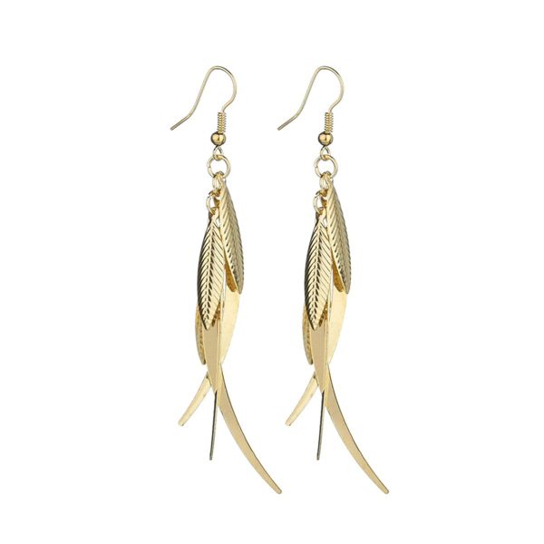 18K Gold-Plated Leaves Drop Earrings on Sale