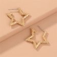 18K Gold-Plated Open Star Huggie Earrings Online now